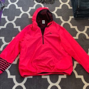 Pink rain quarter zip - size medium/large